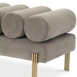 Bancheta moderna design LUX Oxley, Savona vintage greige - Img 5