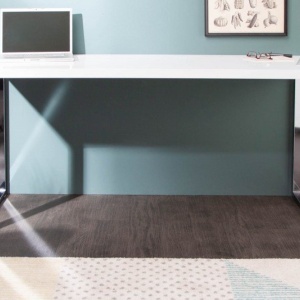 Birou elegant White Desk 140cm alb - Img 3