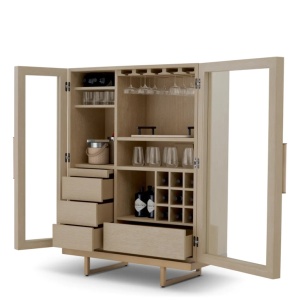 Bufet, Bar design LUX, Furnir de stejar albit, Connaught - Img 3