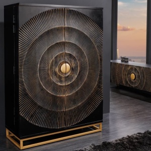 Bufet/ Bar design vintage GOLDEN SUNSET 140cm Mango - Img 12