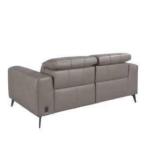 Canapea 2 locuri design italian, Functia Relax, Cowhide gri - Img 2
