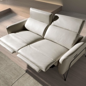 Canapea 3 locuri design italian, Functia Relax, Cowhide sand - Img 5