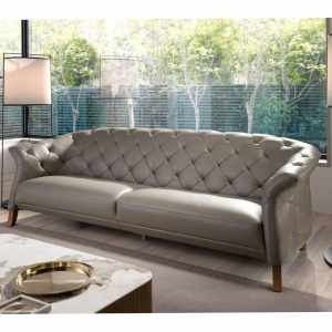 Canapea 3 locuri design LUX Chester Grey Leather