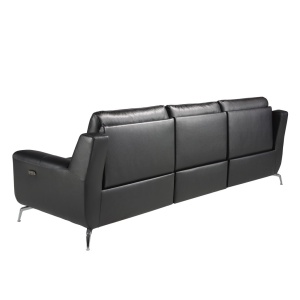 Canapea 3 locuri eleganta, design LUX cu functia relax Cowhide black - Img 3