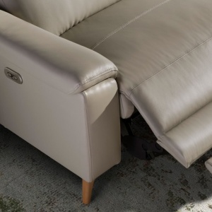 Canapea 3 locuri eleganta, design LUX cu functia relax Cowhide taupe grey - Img 10