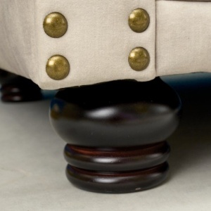Canapea clasica stil englezesc Chesterfield 2 locuri, sampanie - Img 6