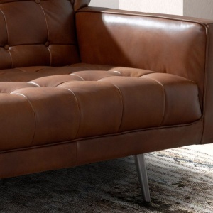 Canapea design LUX 3 locuri Dark Brown Leather - Img 6