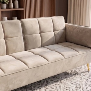 Canapea extensibila BOUTIQUE 215cm catifea champagne beige - Img 4
