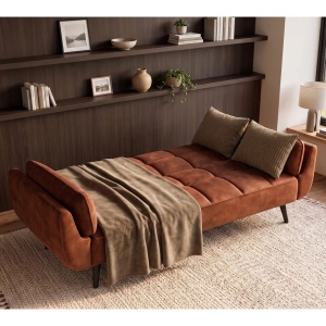 Canapea extensibila BOUTIQUE 215cm catifea maro ruginiu - Img 4