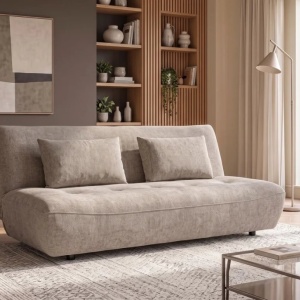 Canapea extensibila, chenille greige, ELYPSE 200cm - Img 3