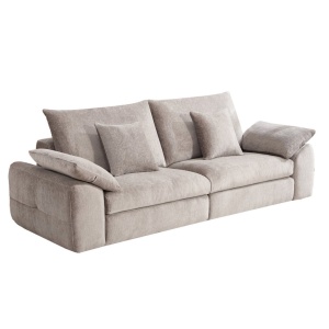 Canapea mare SOHO 260cm cu 4 locuri, material chenille bej - Img 2