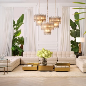 Canapea, Modul stanga design elegant LUX Dean left, boucle crem 115518 HZ - Img 9