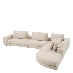 Canapea modulara design LUX Lounge Club, Nuoro beige - Img 10