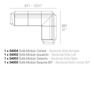 Canapea modulara FAZ Modul Colt 90 grade - Img 11