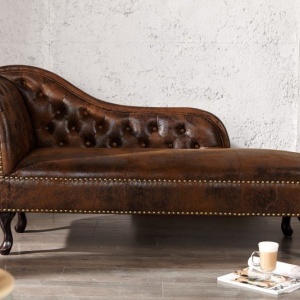 Canapea relax clasica stil englezesc Chesterfield maro antic