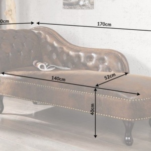 Canapea relax clasica stil englezesc Chesterfield maro antic - Img 7