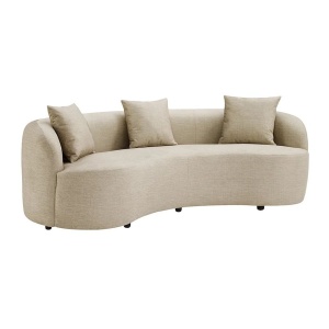 Canapea semicirculara, Catifea, Bej, ATELIER 230cm - Img 2