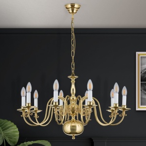 Candelabru 10 brate design clasic FLAMISCH, alama lucioasa - Img 3
