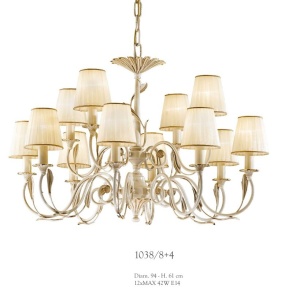 Candelabru 12 brate LUX realizat manual Greta 163082 universul-luminii.ro