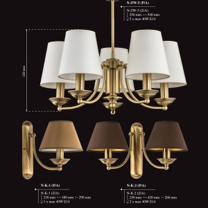 Candelabru 2 brate design clasic realizat manual N - Img 8