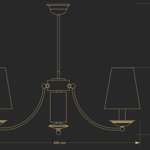 Candelabru 2 brate design clasic realizat manual N - Img 3