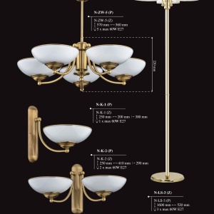 Candelabru 3 brate design clasic realizat manual N - Img 7
