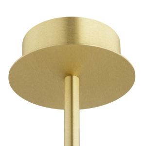 Candelabru 5 brate, alama periata, sticla alb mat PRESTON 2195 - Img 6