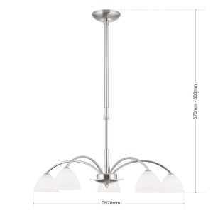 Candelabru 5 brate elegant design modern OPALDESIGN, satin - Img 9