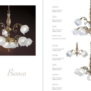 Candelabru 5 brate LUX design clasic realizat manual Bianca 225402 universul-luminii.ro