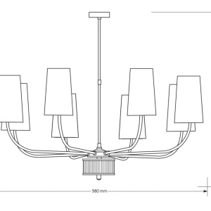 Candelabru 8 brate elegant design modern Pesaro 144182 universul-luminii.ro
