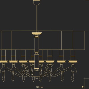 Candelabru 8 brate elegant realizat manual Sparone - Img 3