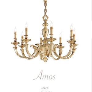 Candelabru 8 brate LUX realizat manual Amos 163232 universul-luminii.ro