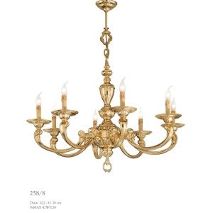 Candelabru 8 brate LUX realizat manual Otello 163222 universul-luminii.ro