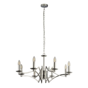 Candelabru clasic cu 8 brate stil elegant Ascot crom 110502 universul-luminii.ro