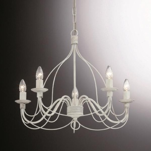 Candelabru clasic modelat si pictat manual CORTE SP5 BIANCO