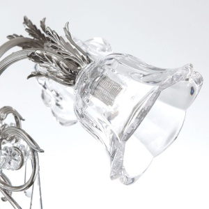 Candelabru cristal design lux LA BOHEME D-60cm 5L antique silver 239462 universul-luminii.ro