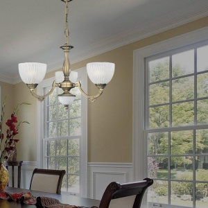 Candelabru cu 3 brate design clasic din alama si sticla 5600 102472 universul-luminii.ro