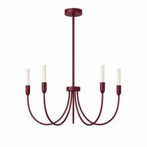 Candelabru cu 5 brate AUGUSTINE burgundy