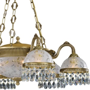 Candelabru design clasic realizat manual din alama si Cristal Scholer 6200 105262 universul-luminii.ro