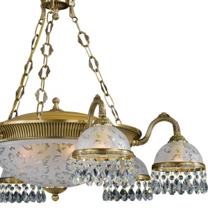 Candelabru design clasic realizat manual din alama si Cristal Scholer 6200 202792 universul-luminii.ro