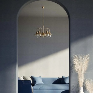Candelabru design italian din alama si sticla Al Mare - Img 16