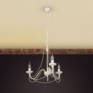 Candelabru design rustic cu 3 brate Vela, ivory 117682 universul-luminii.ro