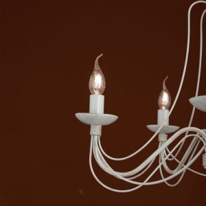 Candelabru design rustic cu 5 brate Vela, ivory 211842 universul-luminii.ro