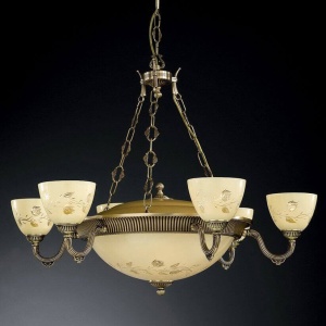 Candelabru din alama 6 brate design italian 10L 6258 102142 universul-luminii.ro