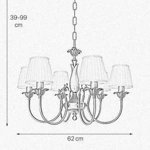 Candelabru din alama cu motiv floral stilizat Ginevra - Img 3