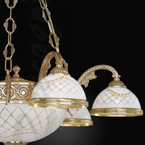 Candelabru din alama design italian 6+2L 7102 204542 universul-luminii.ro