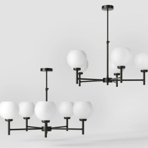 Candelabru din alama stil modern Art Deco Spheres - Img 9