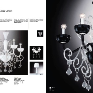 Candelabru elegant 5 brate Lilly sp5 nero 56112 universul-luminii.ro