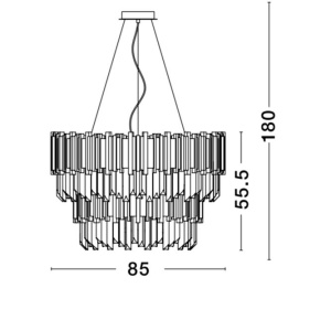Candelabru elegant design deosebit Baladona, 85cm - Img 3