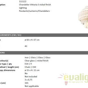 Candelabru elegant design LUX Vittoria S 111122 HZ 174252 universul-luminii.ro